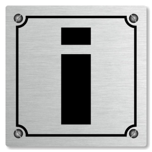 Informace, 80x80mm, stříbrná, Kansas